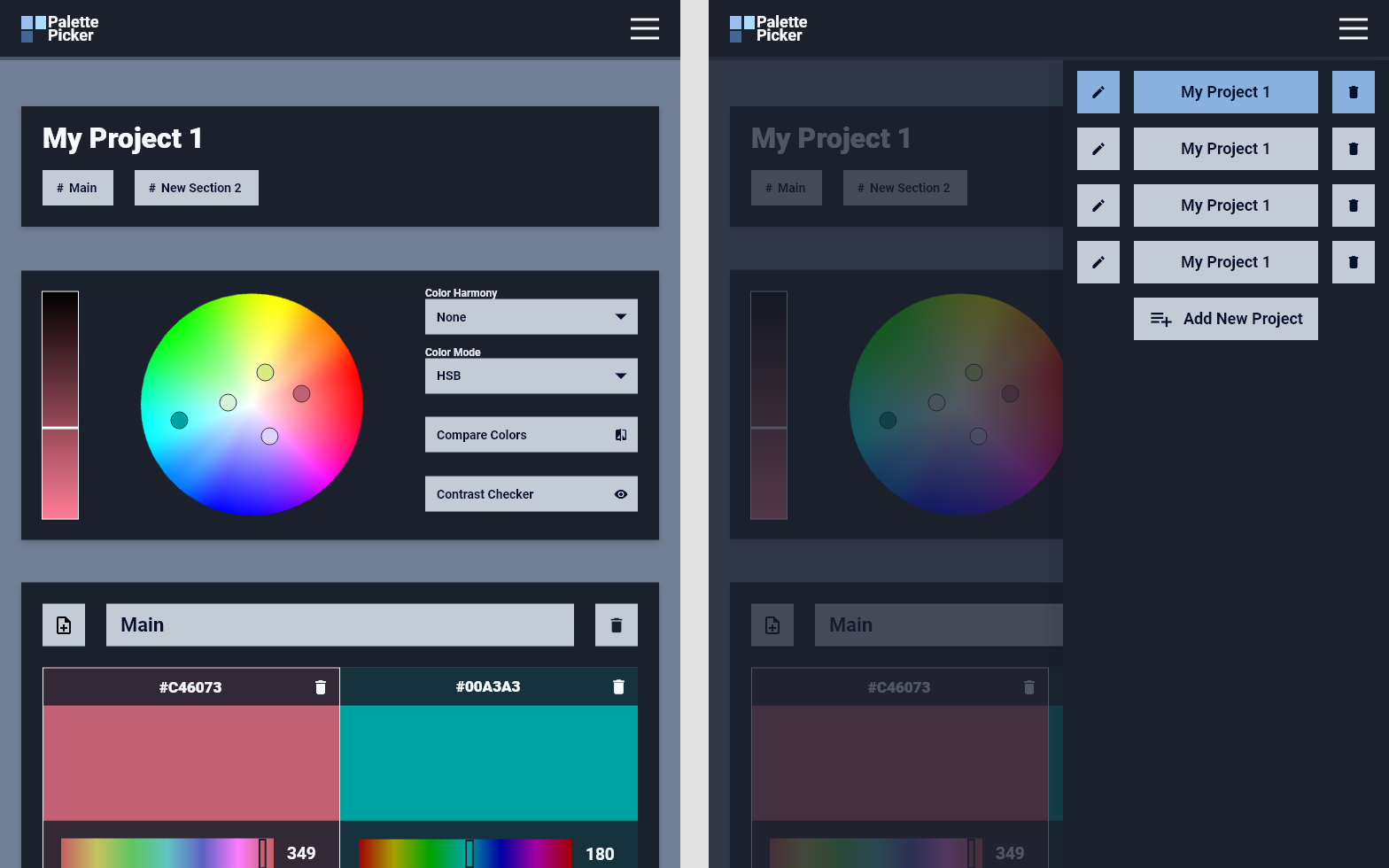 ThePalettePicker wireframe sketch
